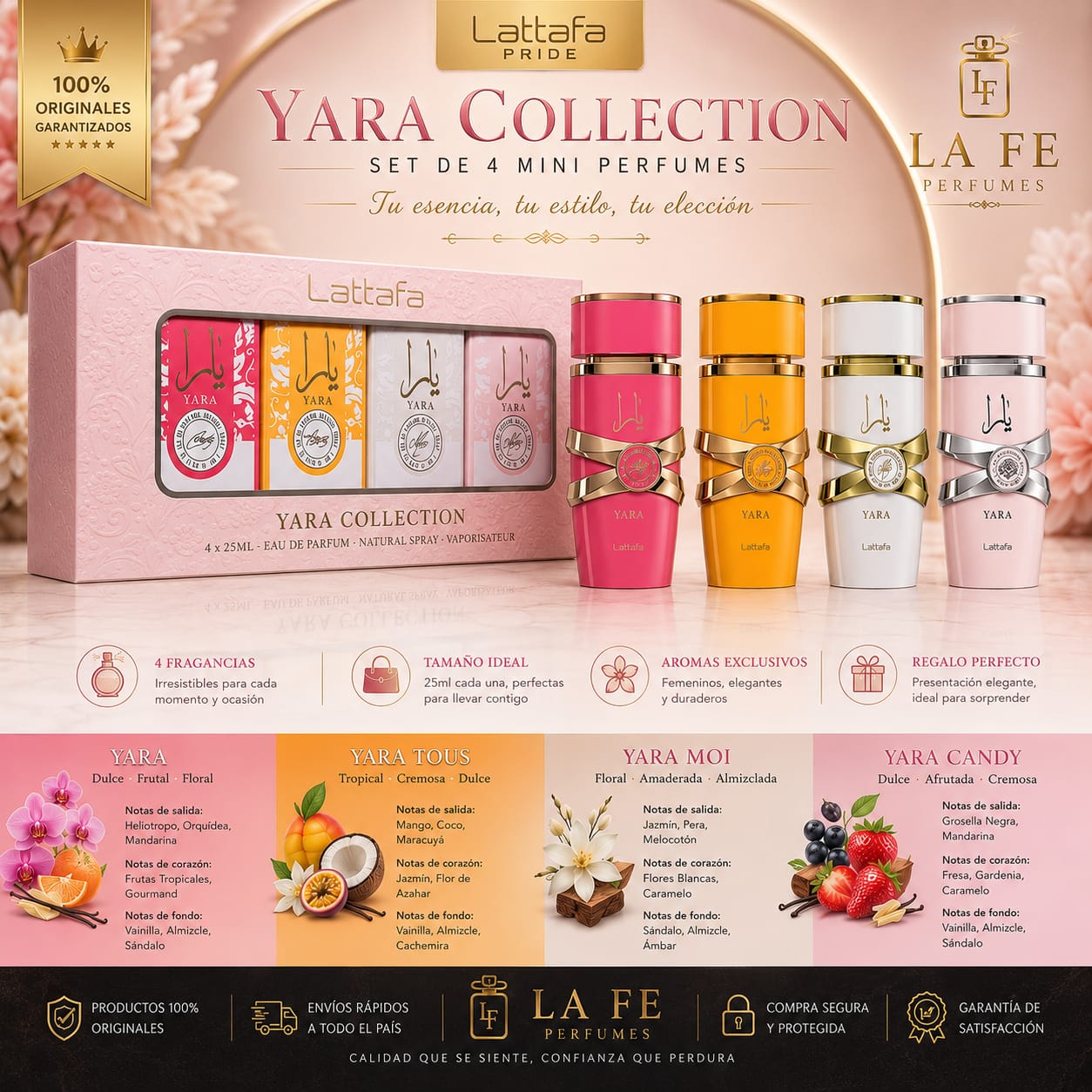 Set Lattafa Yara Collection de 4pcs 25ml EDP
